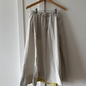 Lululemon Stretch Woven Ruffle Midi Skirt | Elegant Cream Skirt